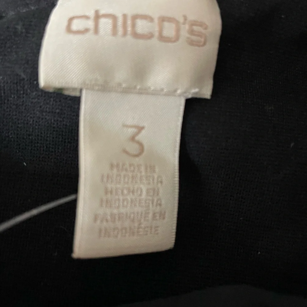 Chico's Sheer Overlay Mock Neck Dress Black Size 3 US 16 L - Picture 3 of 9